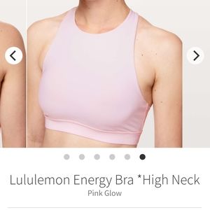 Lululemon High Neck Energy Bra Sz 6